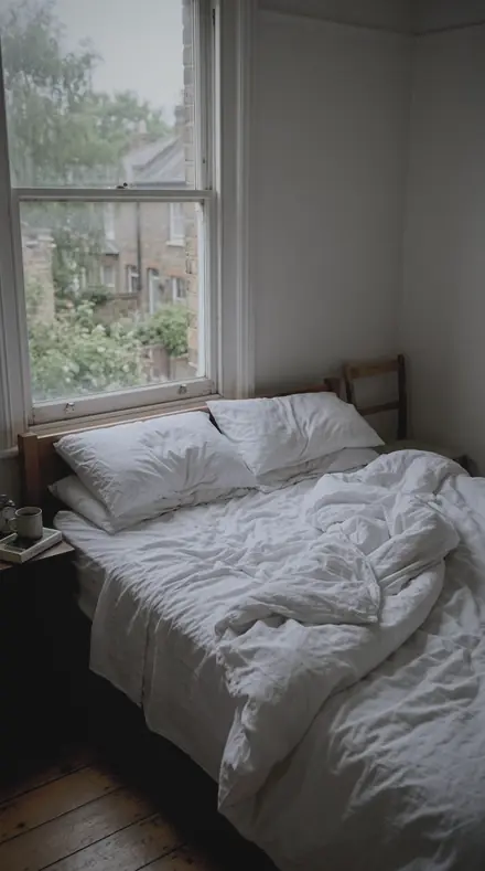 Runnel applied to You wake to a fogged pane and a cold room