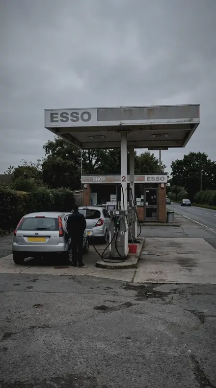 Storm Window applied to You look out of the cab at the forecourt