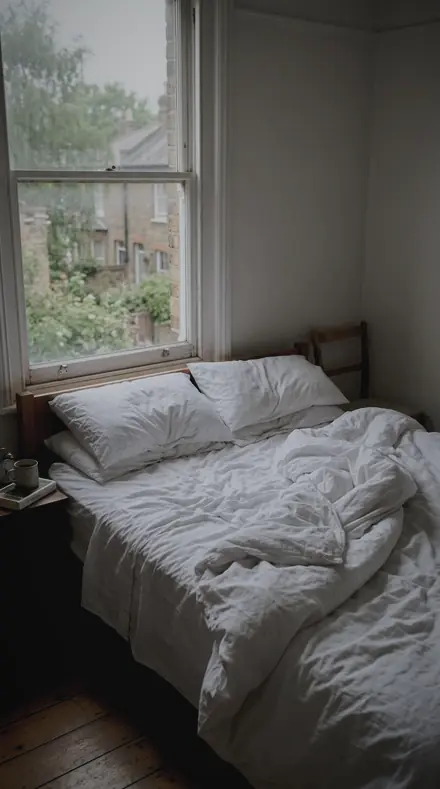 Grey Pane applied to You wake to a fogged pane and a cold room