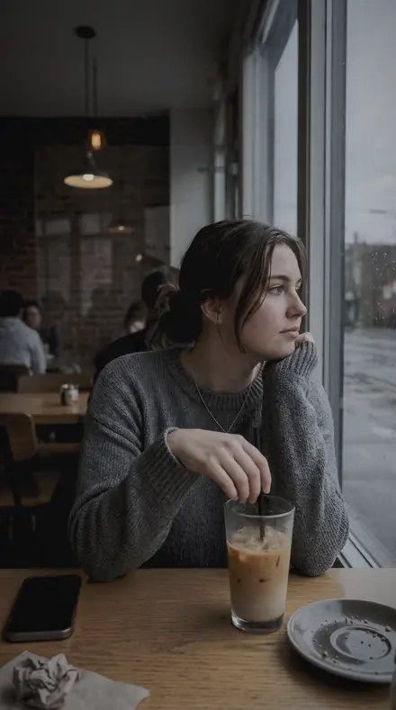Grey Pane on You watch the rain from the cafe seat